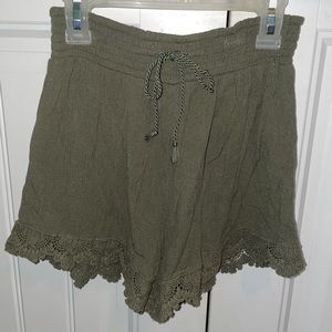 Olive green Mudd shorts, size S.
